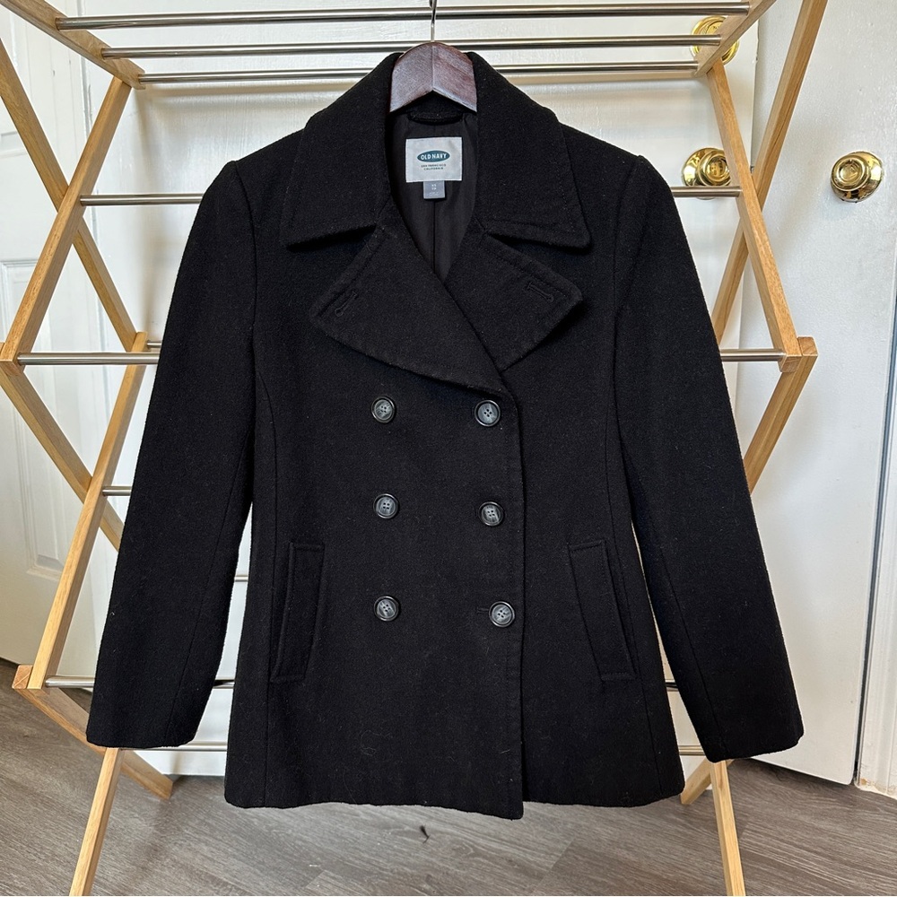 Old Navy XS Black Peacoat